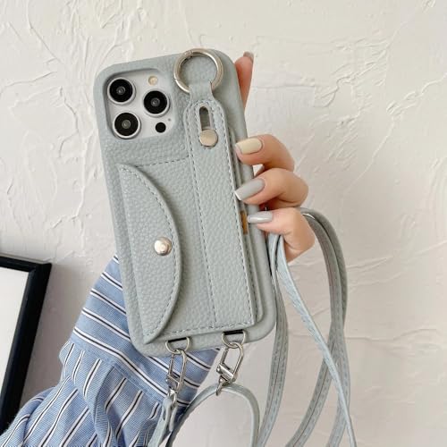 ZSUFCBF Umhängetasche mit Handgelenkschlaufe für iPhone 13 12 Mini 16 15 14 11 Pro XS Max X XR 7 8 Plus Kartenhalter Brieftasche Lederhülle, Blau, Für iPhone 13 Pro ZSUFCBF Umhängetasche mit Handgelenkschlaufe für iPhone 13 12 Mini 16 15 14 11 Pro XS Max X XR 7 8 Plus Kartenhalter Brieftasche Lederhülle, Blau, Für iPhone 13 Pro von ZSUFCBF