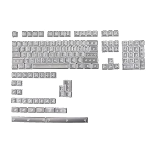 ZSYTF 136-teiliges ABS Tastenkappen Set Mit Transparenter Hintergrundbeleuchtung Und Kirschprofil Tastenkappen 7u 6u Leertaste Für Mechanische Tastatur Dz60/RK61/gk61 136-Tasten Ersatz von ZSYTF