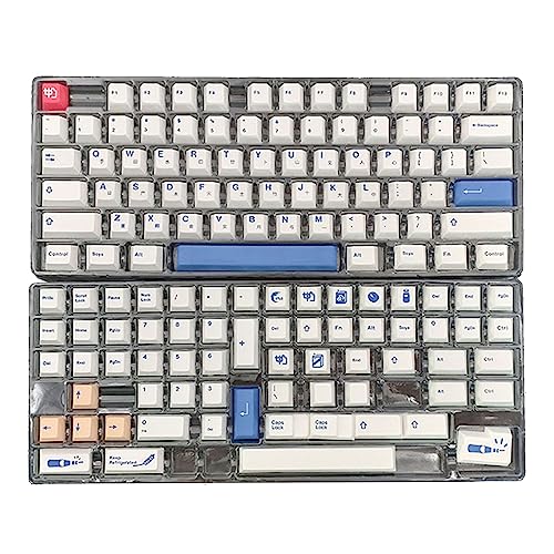 ZSYTF 137 Tasten/Set Kirschprofil Sojamilch Thema Tastenkappen PBT Farbsublimations Tastenkappen Für MX Cherry Mechanische Tastatur PBT Farbsublimations Tastenkappen von ZSYTF