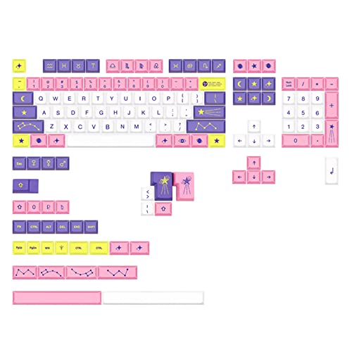 ZSYTF 143 Stück PBT Tastenkappe XDA Profil DYE SUB Tastenkappe Für DZ60 RK61 64 GK61 68 75 84 Layout Cherry MX Switch Mechanische Tastatur Pbt Xda Profil Tastenkappen von ZSYTF