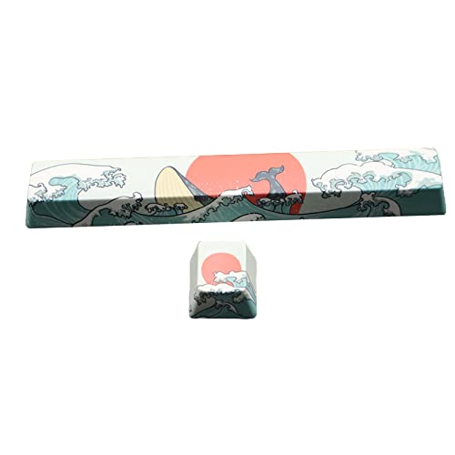 ZSYTF OEM Tastenkappen PBT Coral Sea Sublimation Ergänzende Tastenkappe Für Space 2PCS Mechanische Tastatur Für Tastenkappen Set Spaceb Dye Subbed Keycaps Enter Space DIY von ZSYTF