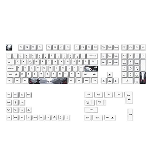 ZSYTF Tastatur Tastenkappen PBT Dye Sub Für MX Schalter Cherry Profile Mechanische Tastatur 108 Tasten Passend Für 6 61 64 84 87 96 98 104 10 Cherry Keycaps 108 Mx Cherry Keycap PBT von ZSYTF