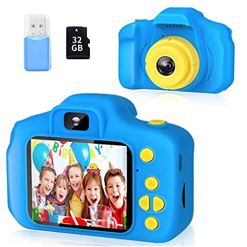 ZStarlite Kamera für Kinder, Mini-Digitalkamera, HD-Video, 1080p, 2,0 Zoll, ideal für Selfies, Geschenk für Mädchen und Jungen, 3 bis 10 Jahre, mit SD-Karte 32 GB, Kartenleser (rosa) von ZStarlite