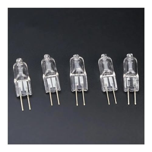 Mikroskop-Zubehör-Kit 10PCS G4 6V Halogenlampe Perlen 5W 10W 15W 20W 25W 30W for optische Mikroskop Suchscheinwerfer Taschenlampe Mikroskopische Objektträger(Size:10W) von ZTBH