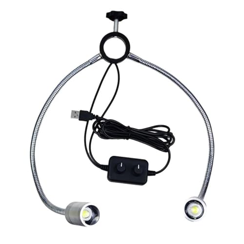 Mikroskop-Zubehör-Kit Einstellbare LED-Scheinwerferlampe 25 32 mm Hals-Stereomikroskop-Digitalkamera Mikroskopische Objektträger Mikroskop-Zubehör-Kit Einstellbare LED-Scheinwerferlampe 25 32 mm Hals-Stereomikroskop-Digitalkamera Mikroskopische Objektträger von ZTBH