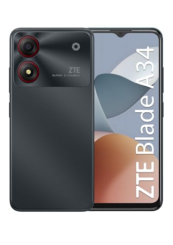 ZTE Blade A34 Smartphone, 16,9 cm (6,6 Zoll), 6 GB RAM, 64 GB, Grau, Bluetooth von ZTE