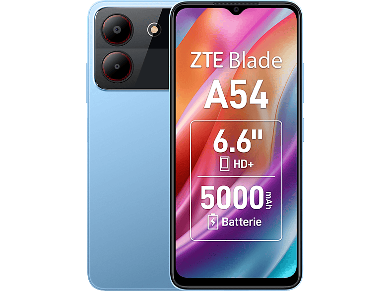 ZTE Blade A54, 4 GB RAM + Memory Fusion 64 Blau Dual SIM von ZTE