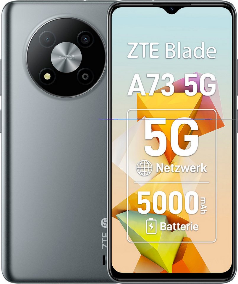 ZTE Blade A73 5G Smartphone (16,56 cm/6,52 Zoll, 128 GB Speicherplatz, 50 MP Kamera) von ZTE