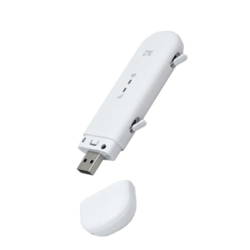 ZTE MF79U Wingle CAT4-4G entsperrtes WLAN-USB-Modem, kostengünstiges Reise-WLAN, 150 Mbit/s, Externe Antennenanschlüsse, Weiß von ZTE