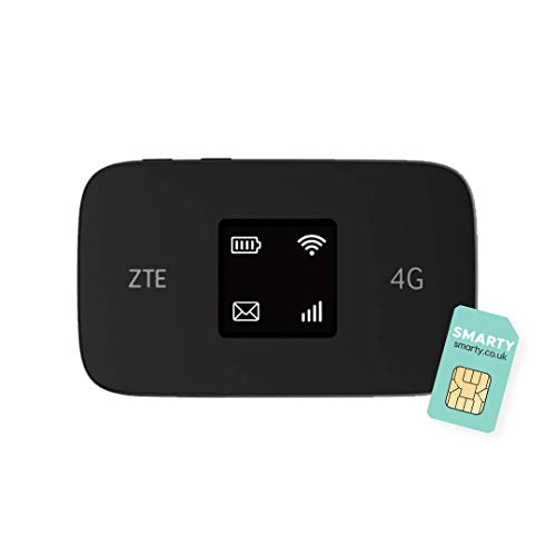 ZTE MF971RS LTE CAT6/4G Low Cost, superschneller tragbarer mobiler WLAN-Hotspot, entsperrtes Reise-WLAN, 300 Mbit/s, 2000 mAh Akku, Dualband, 2 Jahre Garantie – Schwarz von ZTE