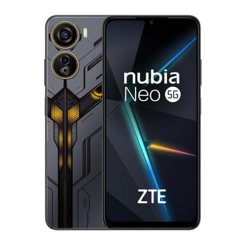 ZTE Nubia Neo Smartphone 5G, AMOLED-Display 16,9 cm (6,6 Zoll), FHD 120 Hz, 8 GB RAM + 10 GB Virtual, 256 GB ROM, Kamera 50 MP + Frontkamera 2 MP, Dual Nano SIM, Android 13, Unisoc T820 von ZTE