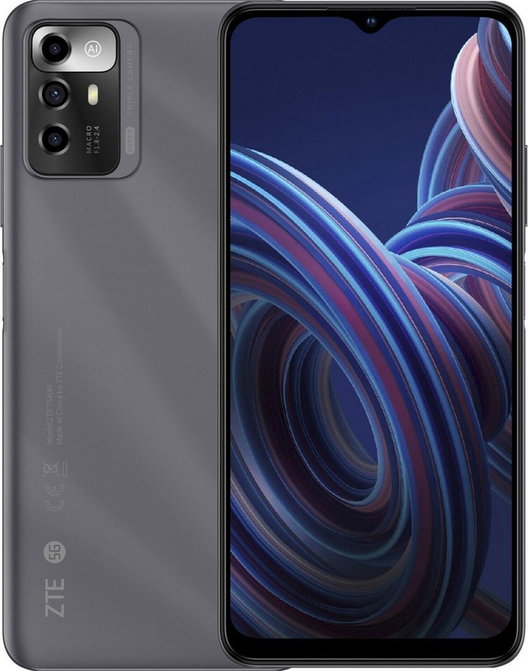 ZTE ZTE BLADE A72 5G 4GB RAM 64GB DS - Space Grey Smartphone (16,56 cm/6.52 Zoll, 13 MP Kamera) von ZTE