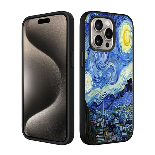 ZTHLL Kompatibel mit iPhone 15 Pro Hülle, Van Gogh Sternennacht Handyhülle für Frauen Mädchen, weiches TPU, Ganzkörperschutz, stoßfest, Fallschutz für iPhone 15 Pro 6,1 Zoll von ZTHLL