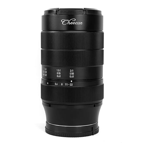 Cheeka 60mm f2.8II SLR-Makroobjektiv für Canon EOS M Muont-Kameras digitales SLR-Makroobjektiv, Vollformat-Supermakro, 2:1-Vergrößerung, manuelles Makroobjektiv von ZTIANFOTO