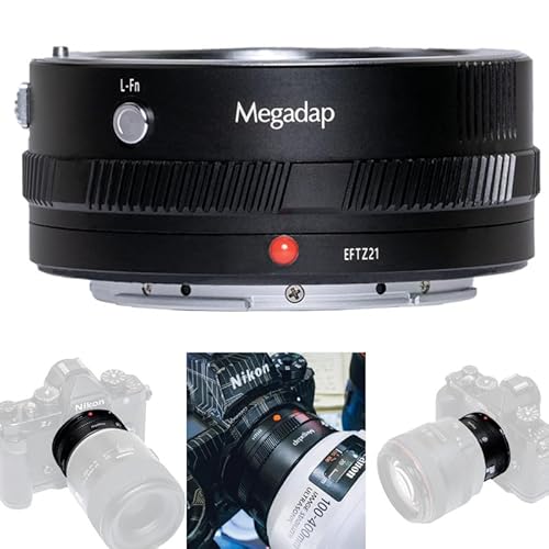 GABALE Megadap EFTZ21 Adapterring AF-C/AF-S/AF-F/MF für EOS EF Objektiv auf NZ Mount Z5 Z6 Z7 Z50 Kameras Adapter (diagonales Muster) von ZTIANFOTO