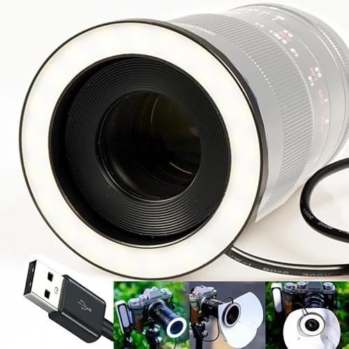 Gua'ge 67mm Kaliber LED Makro-Ringlicht Makrofotografie Aufhelllicht 7W Helligkeit 3 Farbtemperaturen für DSLR-Kameraobjektiv Inklusive Adapterring USB-Anschluss Stromversorgung Gua'ge 67mm Kaliber LED Makro-Ringlicht Makrofotografie Aufhelllicht 7W Helligkeit 3 Farbtemperaturen für DSLR-Kameraobjektiv Inklusive Adapterring USB-Anschluss Stromversorgung von ZTIANFOTO