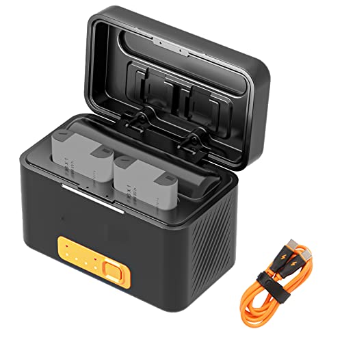 ZG CINE PS-BX1 Kamera Akku Ladegerät Box (2er Pack) Ersatz Akku USB Ladegerät Set für ZV1 RX100 HX50 M5 M6 Kamera Akku Ladebox. (Liste ohne Akku) von ZTIANFOTO