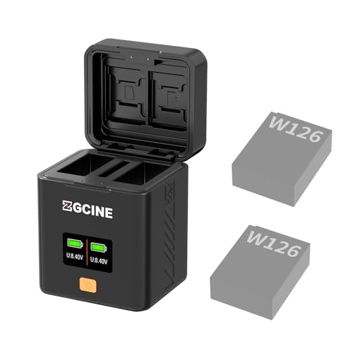 ZGCINE PS-W126 Ladekoffer Kamera-Akkuladebox für FX NP-W126S Akku von ZTIANFOTO
