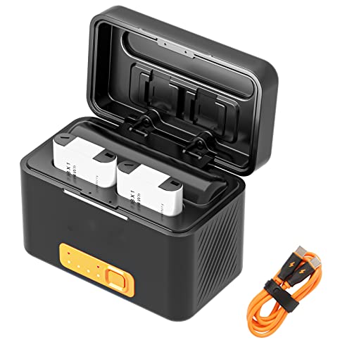 ZGCINE PS-BX1 Kamera Akku Ladegerät Box (2er Pack) Ersatz Akku USB Ladegerät Set für Sony ZV1 RX100 HX50 M5 M6 Kamera Akku Ladebox. (Checkliste mit Zwei Akkus) von ZTIANFOTO