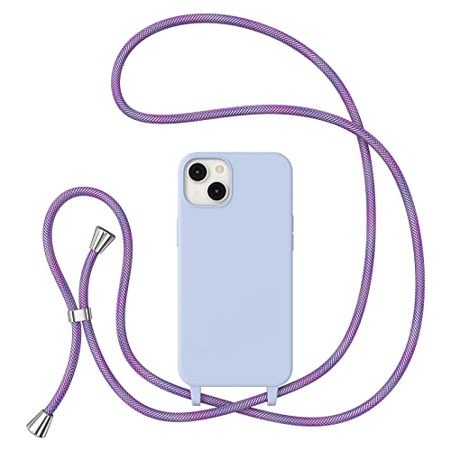 ZTOFERA Handykette Hülle Kompatibel mit iPhone 14, Liquid Silikon Handyhülle mit Umhängeband, Schutzhülle mit Band Kordel zum Umhängen Necklace Hülle für iPhone 14/13, Lila ZTOFERA Handykette Hülle Kompatibel mit iPhone 14, Liquid Silikon Handyhülle mit Umhängeband, Schutzhülle mit Band Kordel zum Umhängen Necklace Hülle für iPhone 14/13, Lila von ZTOFERA