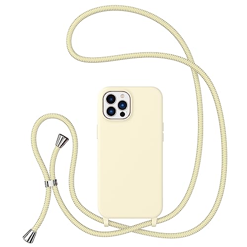 ZTOFERA Handykette Hülle Kompatibel mit iPhone 15 Pro Max, Liquid Silikon Handyhülle mit Umhängeband, Schutzhülle mit Band Kordel zum Umhängen Necklace Hülle für iPhone 15 Pro Max, Beige ZTOFERA Handykette Hülle Kompatibel mit iPhone 15 Pro Max, Liquid Silikon Handyhülle mit Umhängeband, Schutzhülle mit Band Kordel zum Umhängen Necklace Hülle für iPhone 15 Pro Max, Beige von ZTOFERA