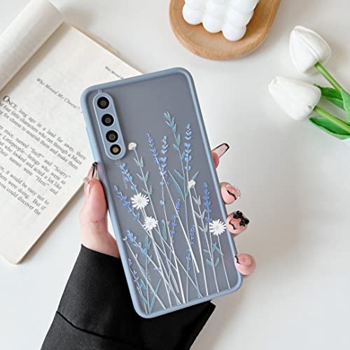 ZTOFERA Hülle für Huawei P20 Pro, Durchscheinend Liquid Silikon Hülle mit Blume Design, Weich Flexibel Anti-Kratzer Schutzhülle für Huawei P20 Pro - Lila von ZTOFERA