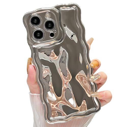 ZTOFERA Hülle für iPhone 13 Pro Max, Niedliche Lockige Wellen Rahmen Glänzende 3D Wellenform Galvanik Design Schütz Handyhülle Weiche TPU Stoßfest Bumper Cover für Mädchen Frauen, Silber ZTOFERA Hülle für iPhone 13 Pro Max, Niedliche Lockige Wellen Rahmen Glänzende 3D Wellenform Galvanik Design Schütz Handyhülle Weiche TPU Stoßfest Bumper Cover für Mädchen Frauen, Silber von ZTOFERA
