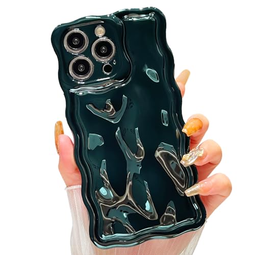 ZTOFERA Hülle für iPhone 15 Pro, Niedliche Lockige Wellen Rahmen Glänzende 3D Wellenform Galvanik Design Schütz Handyhülle Weiche TPU Stoßfest Bumper Cover für Mädchen Frauen, Grün ZTOFERA Hülle für iPhone 15 Pro, Niedliche Lockige Wellen Rahmen Glänzende 3D Wellenform Galvanik Design Schütz Handyhülle Weiche TPU Stoßfest Bumper Cover für Mädchen Frauen, Grün von ZTOFERA