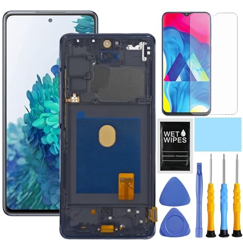 AMOLED Ersatzdisplay für Samsung Galaxy S20 FE 5G Bildschirm Kit für Samsung S20FE Bildschirm LCD Display Touchscreen Digitizer SM-G781U1/DS G781A G781W 6,5 Zoll (schwarz mit Rahmen) von ZTOOYO