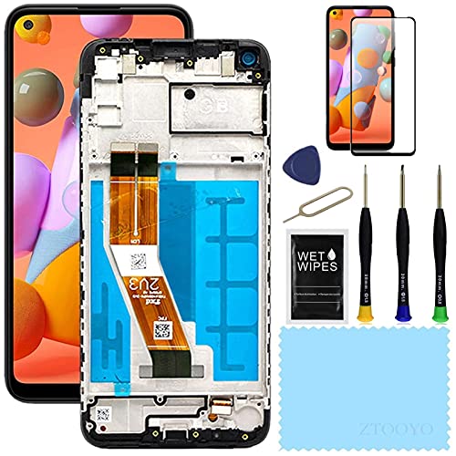 Für Samsung A11 Bildschirm für Samsung Galaxy A11 LCD Display mit Rahmen SM-A115U A115U1 A115w A115A Touchscreen Digitizer Assembly 6,4 Zoll (US-Version) von ZTOOYO