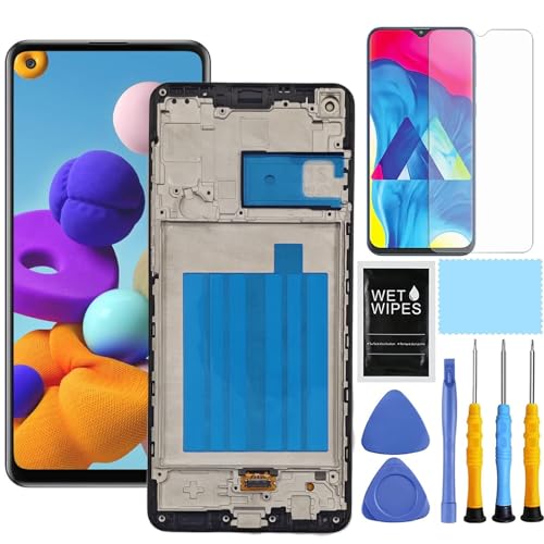 Für Samsung A21s Bildschirm Kit für Samsung Galaxy A21s A217 Bildschirm 2020 SM-A217M/DS LCD Display Touch Digitizer Assembly 6,5 Zoll (A21S mit Rahmen) von ZTOOYO