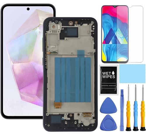 ZTOOYO AMOLED Ersatzdisplay für Samsung Galaxy A35 5G mit Rahmen für Samsung A35 Bildschirm Ersatzset A356u s356vl A356a A356w A356e LCD Touch Display Digitizer mit Werkzeugen 16,8 cm (6,6 Zoll ZTOOYO AMOLED Ersatzdisplay für Samsung Galaxy A35 5G mit Rahmen für Samsung A35 Bildschirm Ersatzset A356u s356vl A356a A356w A356e LCD Touch Display Digitizer mit Werkzeugen 16,8 cm (6,6 Zoll von ZTOOYO