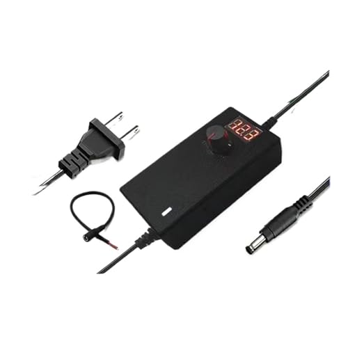 3-12V5A-24V3A Motor, Wasserpumpe, Lüfter, LED-Lichtleiste, einstellbare Spannung, Geschwindigkeit und Dimm-Stromversorgung(3-12V-2A with Display+Cable) von ZTOSZSPT