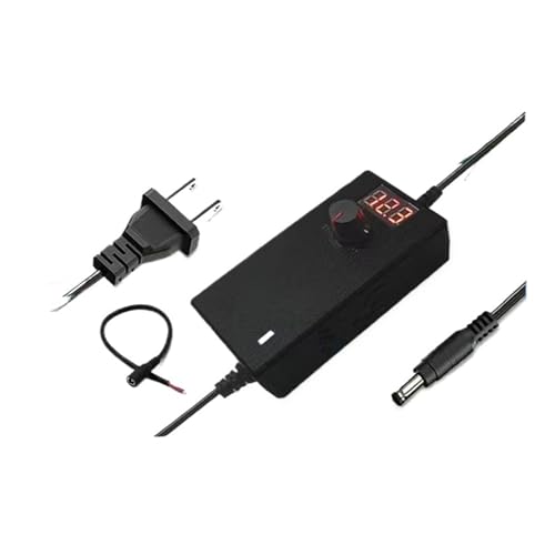 3-12V5A-24V3A Motor, Wasserpumpe, Lüfter, LED-Lichtleiste, einstellbare Spannung, Geschwindigkeit und Dimm-Stromversorgung(3-12V-3A with Display+Cable) von ZTOSZSPT