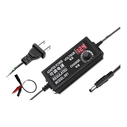 3-12V5A-24V3A Motor, Wasserpumpe, Lüfter, LED-Lichtleiste, einstellbare Spannung, Geschwindigkeit und Dimm-Stromversorgung(3-12V-5A with Display+Clip) von ZTOSZSPT