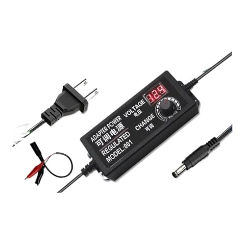 3-12V5A-24V3A Motor, Wasserpumpe, Lüfter, LED-Lichtleiste, einstellbare Spannung, Geschwindigkeit und Dimm-Stromversorgung(3-24V-2A with Display+Clip) von ZTOSZSPT