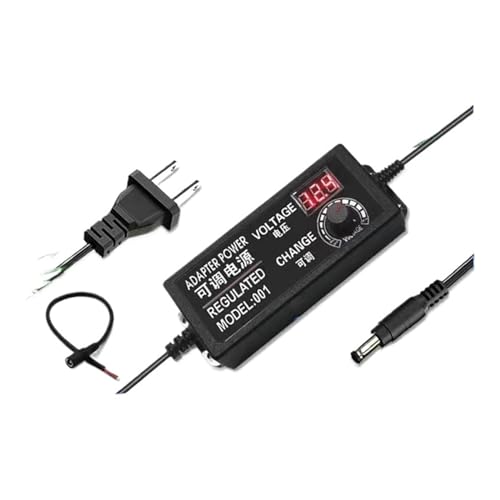 3-12V5A-24V3A Motor, Wasserpumpe, Lüfter, LED-Lichtleiste, einstellbare Spannung, Geschwindigkeit und Dimm-Stromversorgung(3-24V-3A with Display+Cable) von ZTOSZSPT