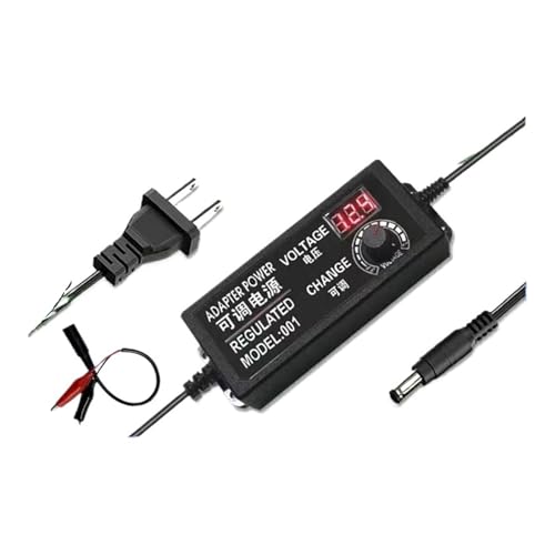 3-12V5A-24V3A Motor, Wasserpumpe, Lüfter, LED-Lichtleiste, einstellbare Spannung, Geschwindigkeit und Dimm-Stromversorgung(3-24V-3A with Display+Clip) von ZTOSZSPT