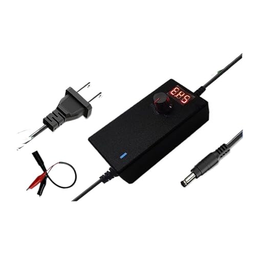 ZTOSZSPT 3-12V5A-24V3A Motor, Wasserpumpe, Lüfter, LED-Lichtleiste, einstellbare Spannung, Geschwindigkeit und Dimm-Stromversorgung(3-24V-1A with Display+Clip) von ZTOSZSPT