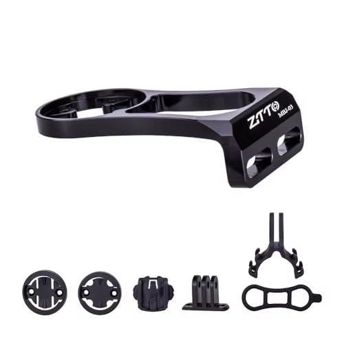 ZTTO Fahrradcomputer-Halterung, Mountainbike-Vorbau-Halterung, Kamera, kompatibel mit GPS, Sportkamera, Taschenlampe, Herzfrequenz-Halterung für Rennrad, MTB (schwarz) von ZTTO