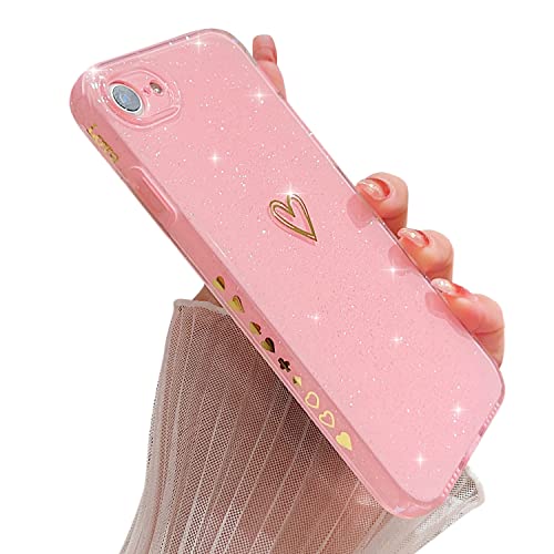 ZTUOK Kompatibel mit iPhone 6/6S Hülle für Mädchen und Frauen, Liebesherz-Muster-Design, weiches TPU, stoßfest, glitzernd, glitzernd, Rosa ZTUOK Kompatibel mit iPhone 6/6S Hülle für Mädchen und Frauen, Liebesherz-Muster-Design, weiches TPU, stoßfest, glitzernd, glitzernd, Rosa von ZTUOK