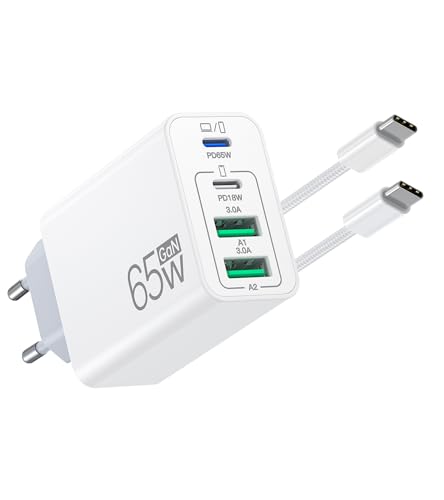 Ladegerät USB C,65W Schnellladegerät Stecker,4 Ports Netzteil Mehrfach mit PD 3.0,Mac Book USB Stecker Mehrfach,Power Adapter für iPhone 16/15/14 Pro Max/Mac Book Pro Air,Samsung/Tablet/Laptop/Handys Ladegerät USB C,65W Schnellladegerät Stecker,4 Ports Netzteil Mehrfach mit PD 3.0,Mac Book USB Stecker Mehrfach,Power Adapter für iPhone 16/15/14 Pro Max/Mac Book Pro Air,Samsung/Tablet/Laptop/Handys von ZUANQL