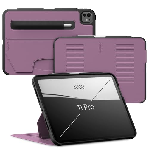 ZUGU iPad Pro 11 Zoll Hülle (M4) 2024 schlanke Schutzhülle 8 Winkel-Ständer magnetisch, Aufladen iPad Stiftes Auto Sleep/Wake Up [ Pro11 Beere Violett ] von ZUGU CASE