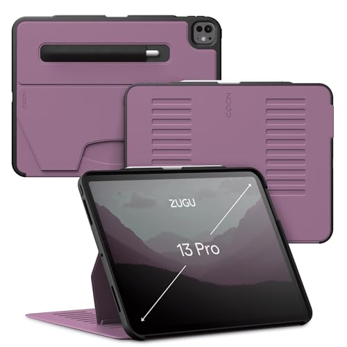 ZUGU iPad Pro 13 Zoll Hülle (M4) 2024 schlanke Schutzhülle 10 Winkel-Ständer magnetisch, Aufladen iPad Stiftes Auto Sleep/Wake Up [ Pro13 Beere Violett ] von ZUGU CASE