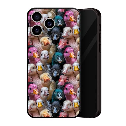 ZUGVJDX Animals Cute Ducks Black Phone Case - Soft TPU Silicone Cover, Unique Art Design Pattern Shell for iPhone 14 ZUGVJDX Animals Cute Ducks Black Phone Case - Soft TPU Silicone Cover, Unique Art Design Pattern Shell for iPhone 14 von ZUGVJDX