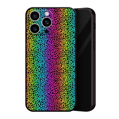 ZUGVJDX Custom Art Design Pattern Protective Case - Black Soft Silicone TPU Rainbow-Colored Leopard Print Phone Shell for iPhone 16 Pro Max ZUGVJDX Custom Art Design Pattern Protective Case - Black Soft Silicone TPU Rainbow-Colored Leopard Print Phone Shell for iPhone 16 Pro Max von ZUGVJDX