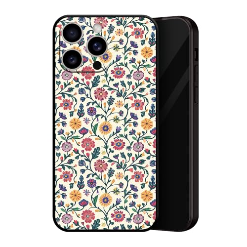 ZUGVJDX Flowers Plants Anti-Drop Black Soft Silicone Protective Shell Art Design Pattern Cover Multicolor Phone Case (Black for iPhone 11 Pro Max) von ZUGVJDX