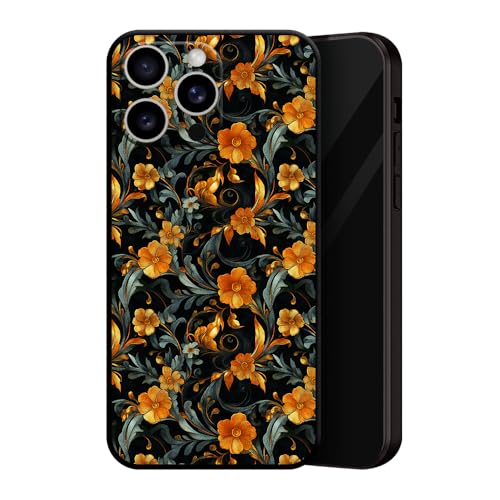 ZUGVJDX Golden Flowers for iPhone 11 Pro Case Slim Design - Anti-Yellowing TPU Cover with Artistic Pattern, Black ZUGVJDX Golden Flowers for iPhone 11 Pro Case Slim Design - Anti-Yellowing TPU Cover with Artistic Pattern, Black von ZUGVJDX