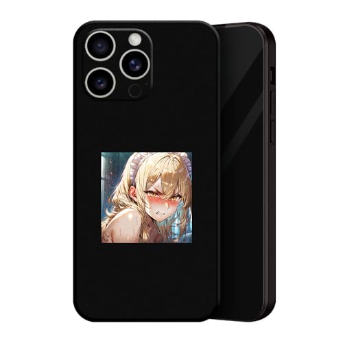 ZUGVJDX Handyhülle Zubehör Stoßfest Anime Ecchi Waifu Ahegaoface Kompatibel mit iPhone 16 15 14 13 Pro Max Mini 12 11 X Xs Xr 8 7 6 6s Plus von ZUGVJDX