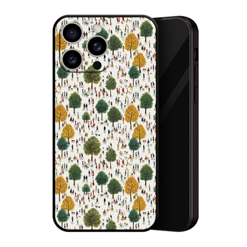 ZUGVJDX Phone Case for iPhone 12 Pro Max Woods and Crowds Soft Clear TPU Transparent Shockproof Protective Case Cover von ZUGVJDX